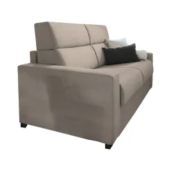 Divano Letto 2 Posti Grigio Tortora Sfoderabile Contenitore 200x95 cm, di Apertura a Ribalta Made in Italy - Ecate