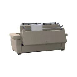 Divano Letto 2 Posti Grigio Tortora Sfoderabile Contenitore 205x95 cm, di Apertura a Ribalta Made in Italy - Contrada