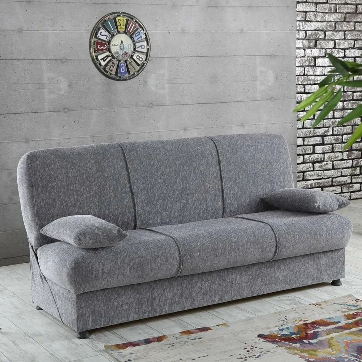 Divano letto 3 posti grigio 212x80cm - Ambrogino