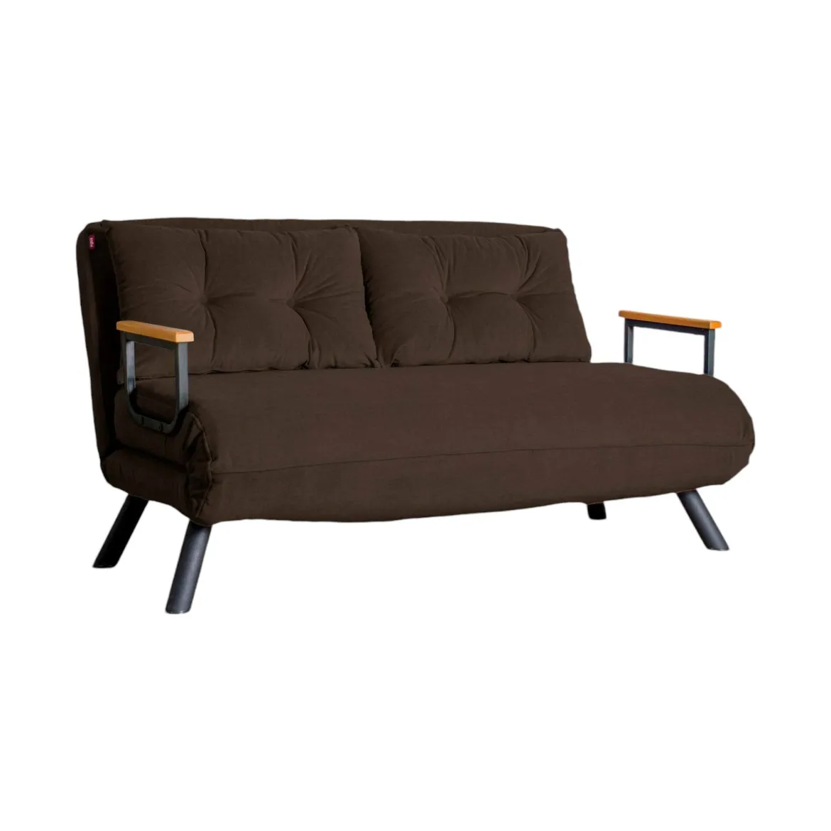 Divano letto 2 posti marrone 140x65cm - Hone