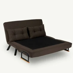 Divano letto 2 posti marrone 140x65cm - Hone