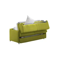 Divano Letto 3 Posti Verde Sfoderabile Contenitore 200x95 cm, Lavabile Made in Italy - Cecina