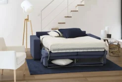 Divano letto reclinabile blu 220x95cm - Asteroide