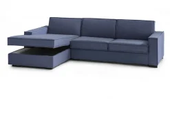 Divano letto sfoderabile blu 280x95cm - Allaida