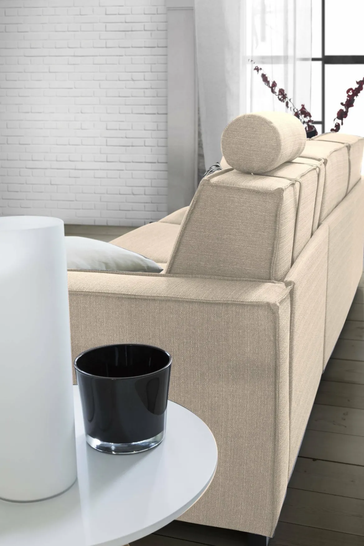 Divano made in Italy beige 200x95x90h cm - Abernathy