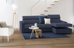 Divano 4 posti blu 260x95x85h cm - Angera