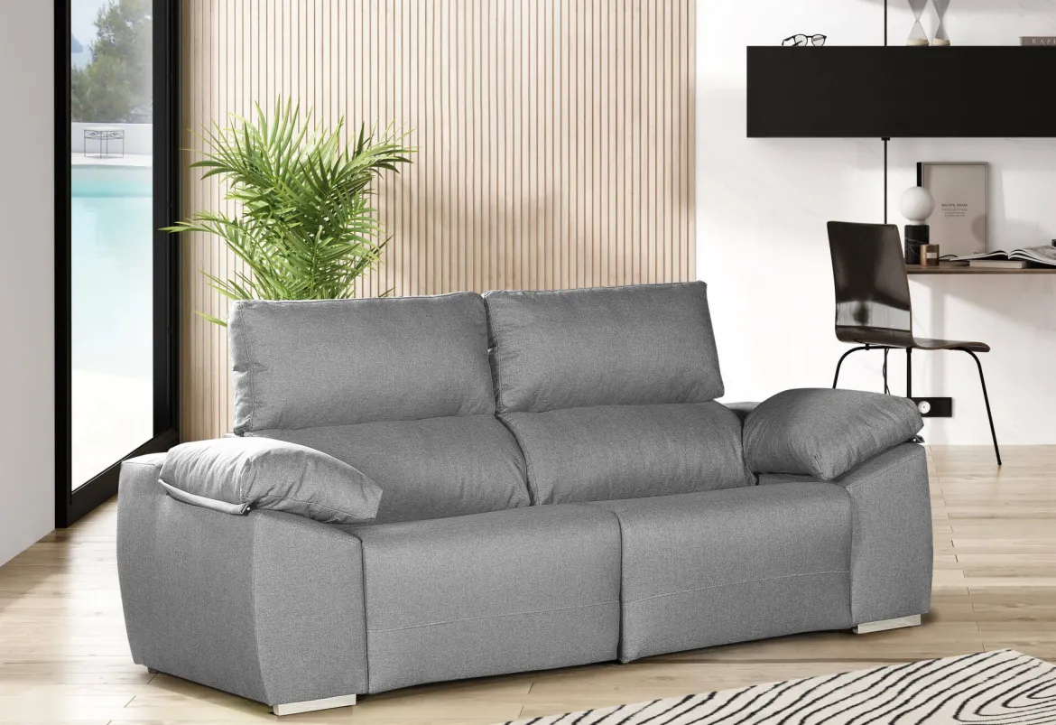 Divano 2 posti grigio 160x100x100h cm - Astrice