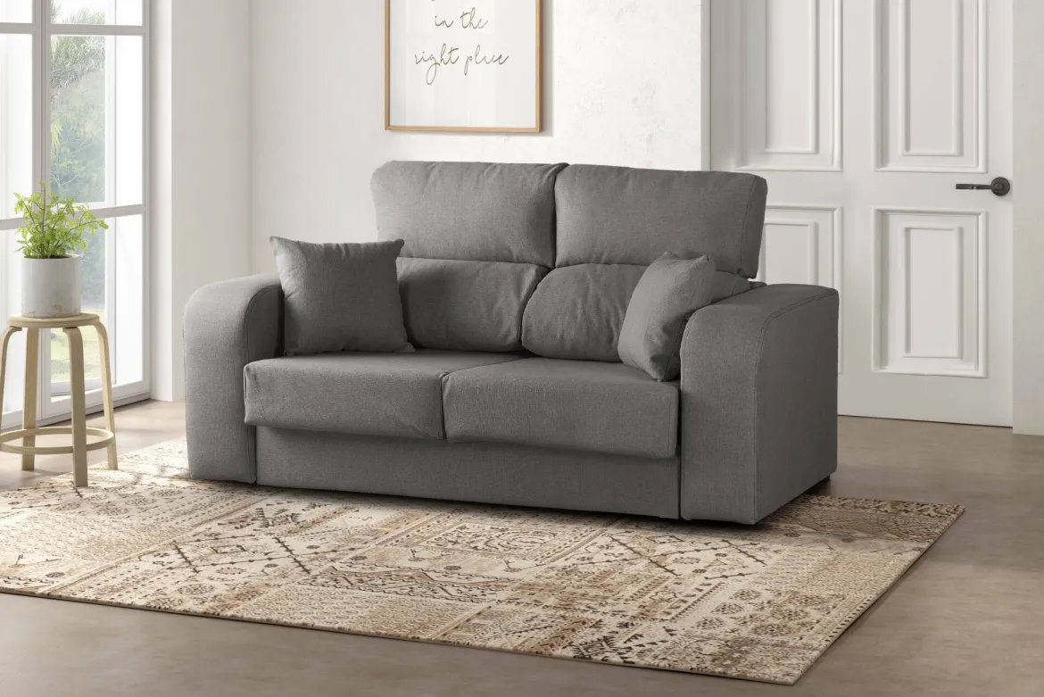 Divano reclinabile grigio 200x85x107h cm - Anem