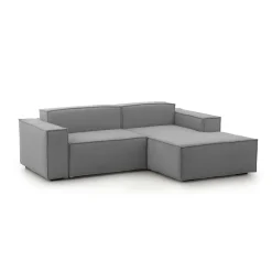 Divano sfoderabile grigio 240x170x70h cm - Ameli