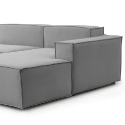 Divano sfoderabile grigio 240x170x70h cm - Ameli