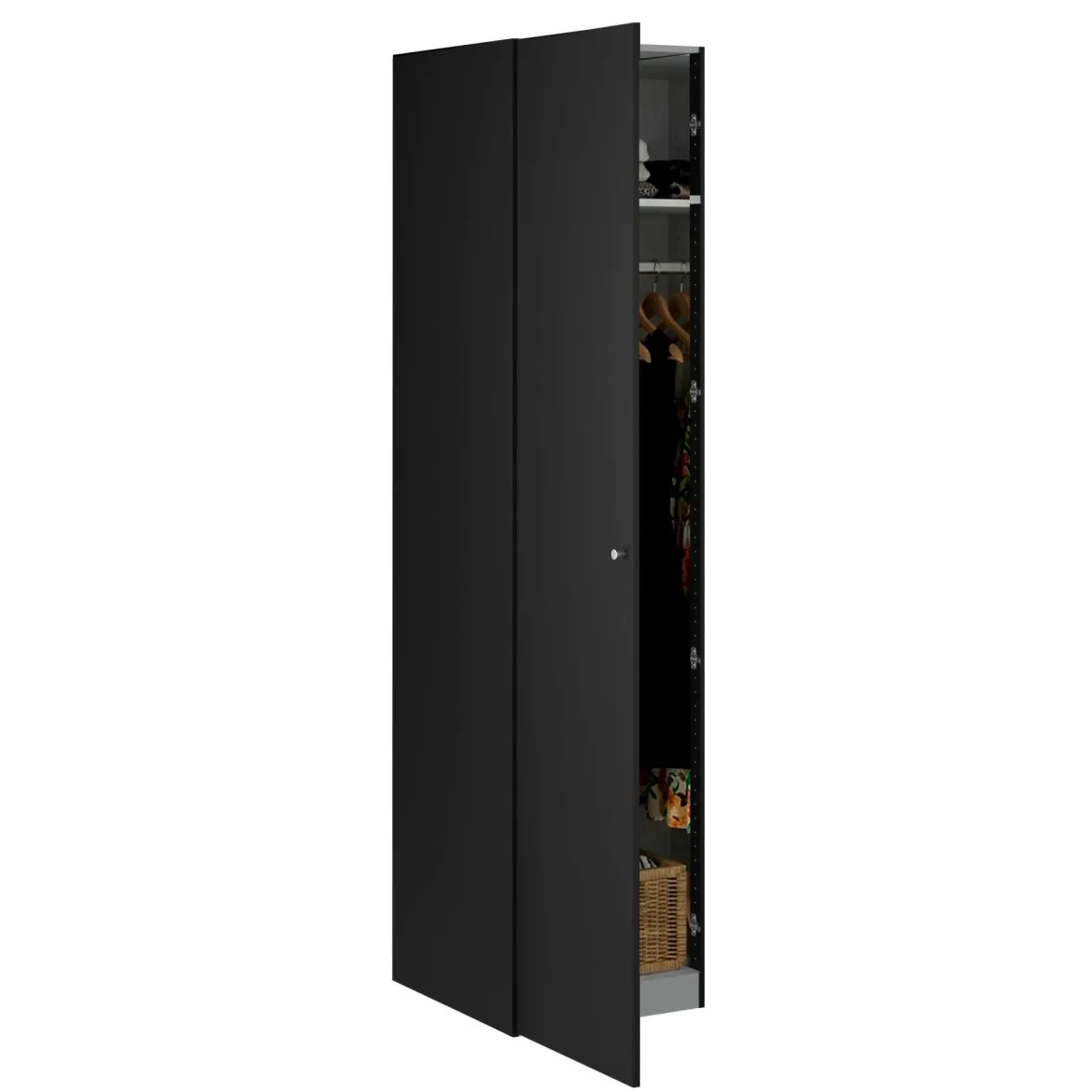 Guardaroba 1 anta nero colonna 60x218h cm - Mexico