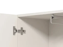 Guardaroba 2 Ante Bianco Bianco Appendiabiti 3 Ripiani 64x194h cm, 4 Vani - Azzano