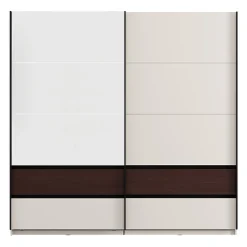 Guardaroba 2 Ante Marrone Noce un Ripiano 2 Cassetti 80x201h cm, Appendiabiti - Paolina