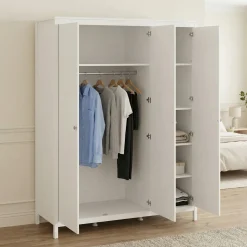 Guardaroba con appendiabiti bianco 150x199h cm - Conti