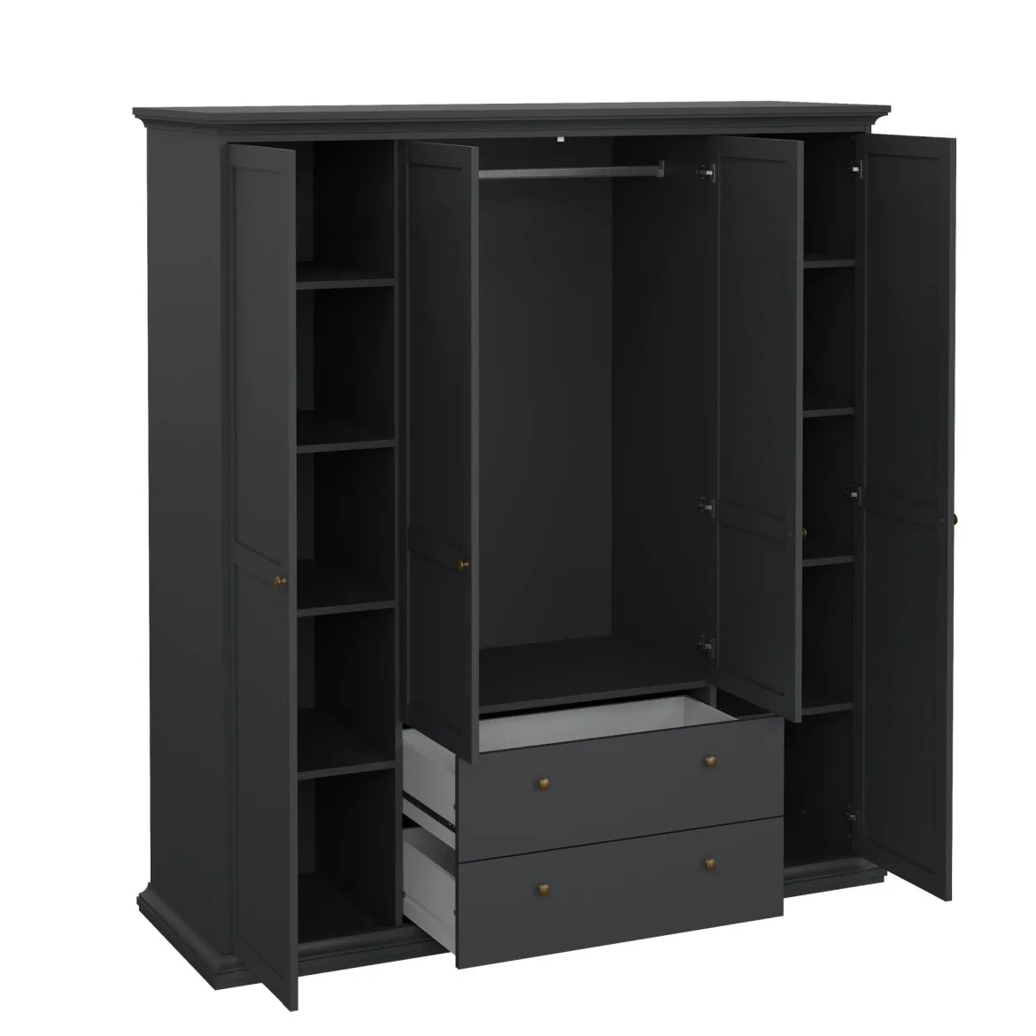 Guardaroba con appendiabiti grigio 96x200h cm - Albiolo
