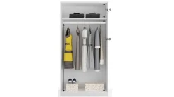 Guardaroba con appendiabiti rovere 100x200h cm - Alt
