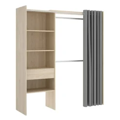 Guardaroba con appendiabiti rovere 177x200h cm - Mathieu