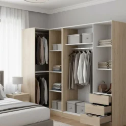 Guardaroba con appendiabiti rovere 74x179h cm - Malvito