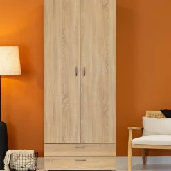 Guardaroba con appendiabiti rovere 82x180h cm - Avik