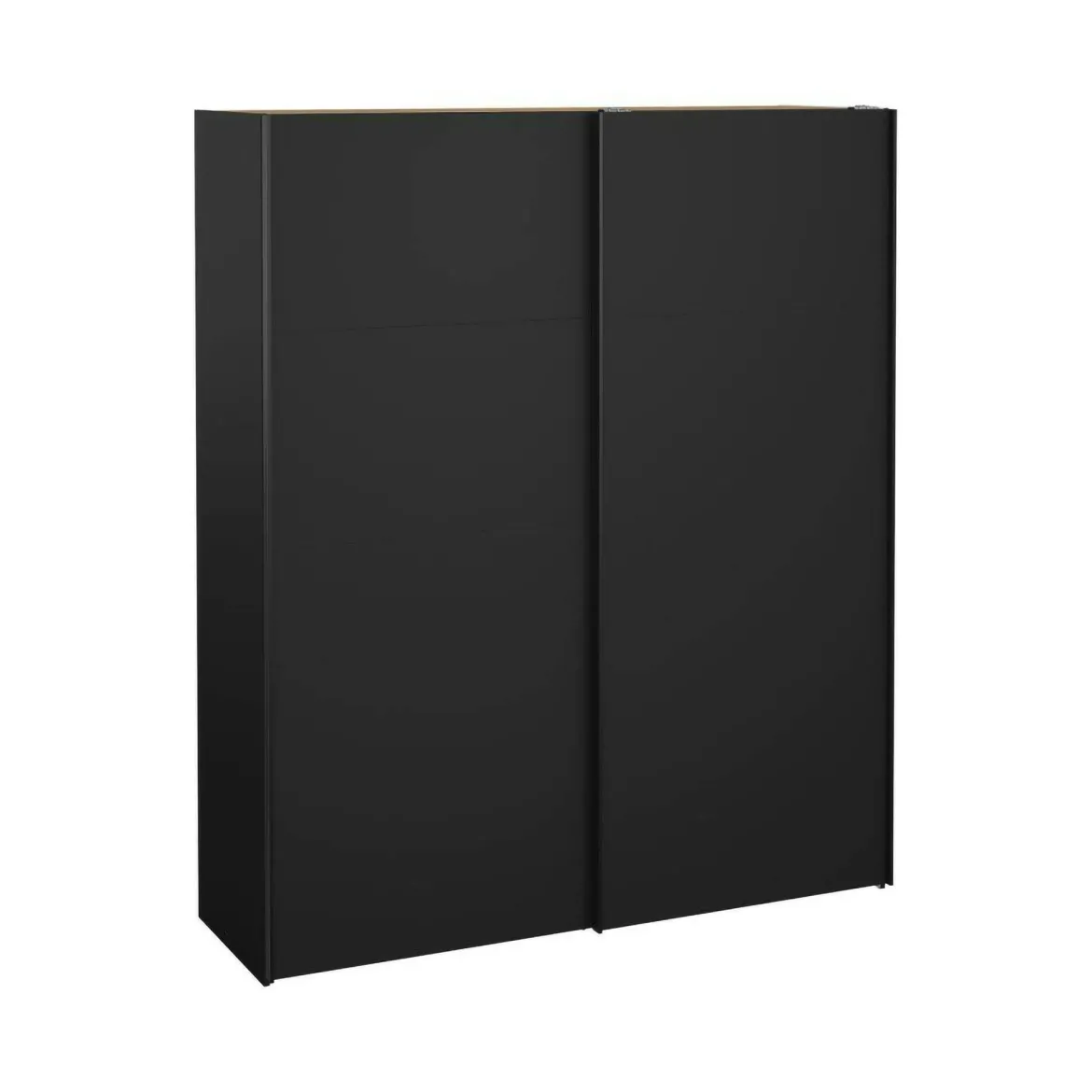 Guardaroba con specchio nero e bianco lucido 242x220h cm - Catalina