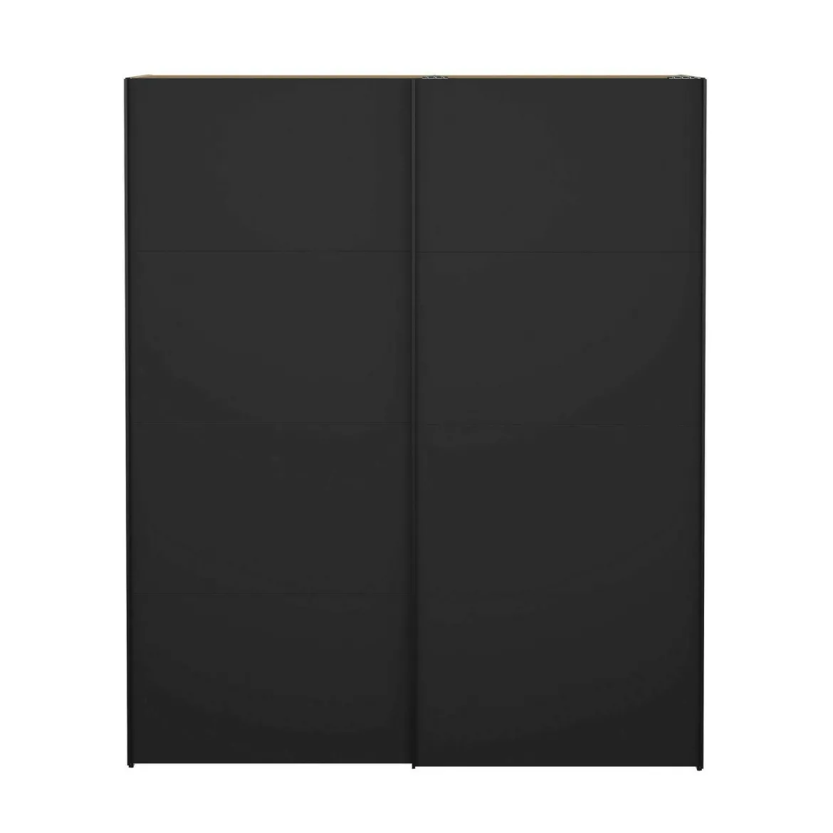 Guardaroba con specchio nero e bianco lucido 242x220h cm - Catalina