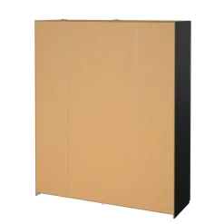 Guardaroba con specchio nero e bianco lucido 242x220h cm - Catalina
