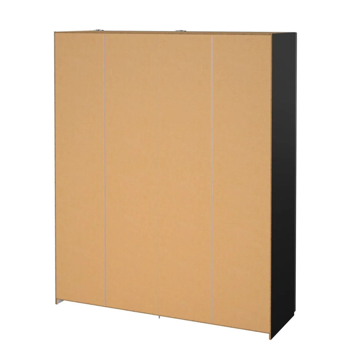 Guardaroba con specchio nero e bianco lucido 242x220h cm - Catalina