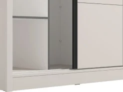 Guardaroba Grande Bianco Beige Nero Appendiabiti 5 Ripiani 205x215.5h cm, 8 Vani - Orero