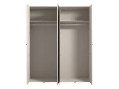 Guardaroba Grande Bianco Crema 2 Ripiani Appendiabiti 179.5x210.5h cm, 4 Vani - Bustone