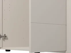 Guardaroba Grande Bianco Crema 2 Ripiani Appendiabiti 179.5x210.5h cm, 4 Vani - Bustone