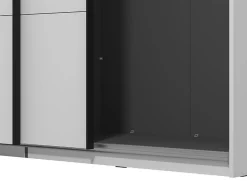 Guardaroba Grande Bianco Opaco 2 Ripiani Appendiabiti 245x217.5h cm, 2 Ante - Resiutta