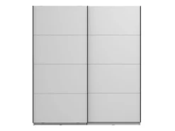 Guardaroba Grande Bianco Opaco 2 Ripiani Appendiabiti 245x217.5h cm, 2 Ante - Resiutta