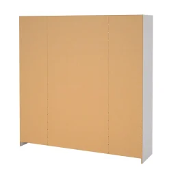 Guardaroba grande con appendiabiti bianco e grigio 160x205h cm - Arim