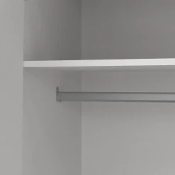 Guardaroba grande con appendiabiti bianco e grigio 160x205h cm - Arim