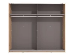 Guardaroba Grande Marrone Rovere Nodi 8 Ripiani Appendiabiti 217x210h cm, 2 Ante - Piateda