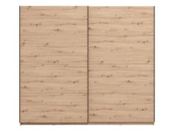 Guardaroba Grande Marrone Rovere Nodi 8 Ripiani Appendiabiti 217x210h cm, 2 Ante - Piateda