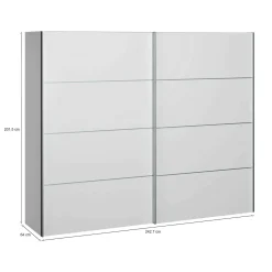 Guardaroba in legno bianco 74x214h cm - Buriasco