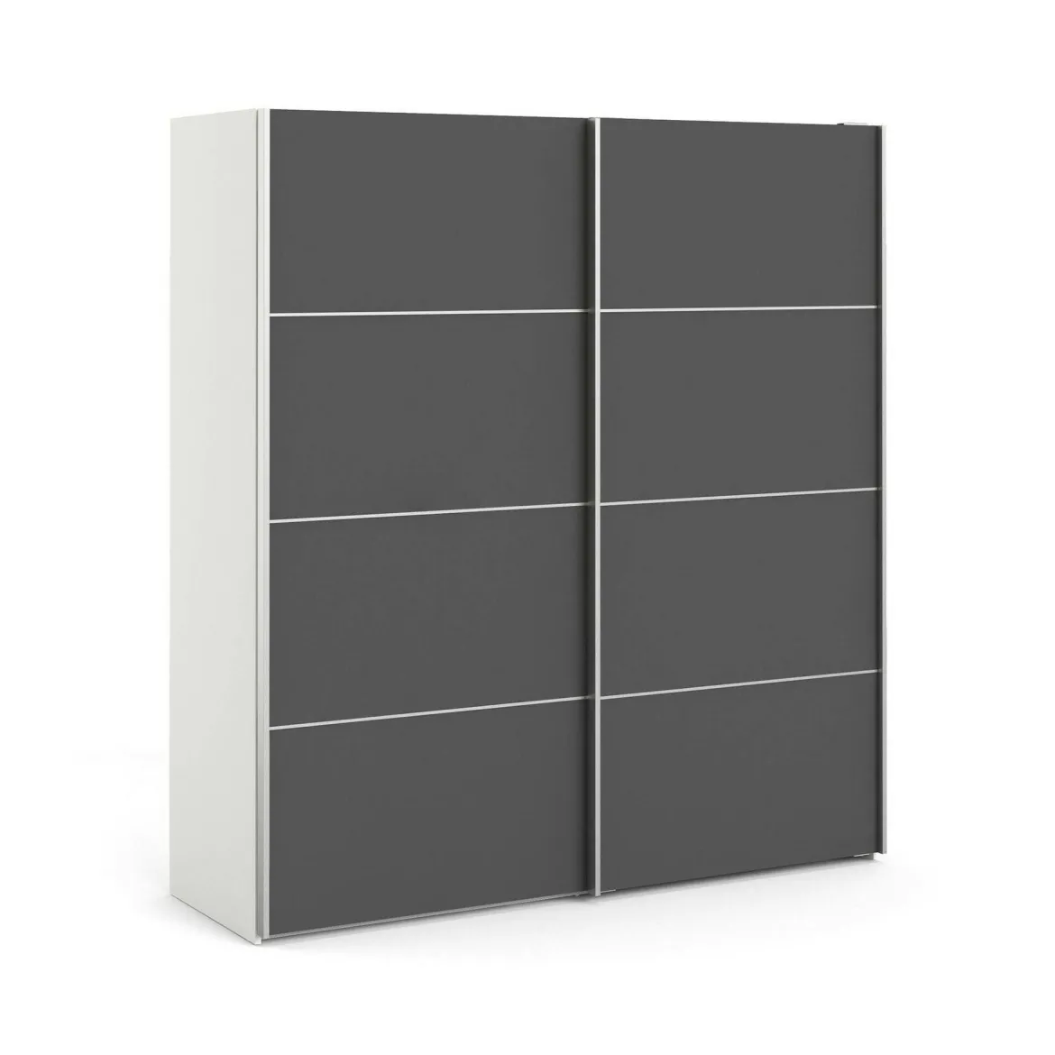 Guardaroba in legno grigio e bianco 182x201h cm - Accadia