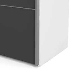 Guardaroba in legno grigio e bianco 182x201h cm - Accadia