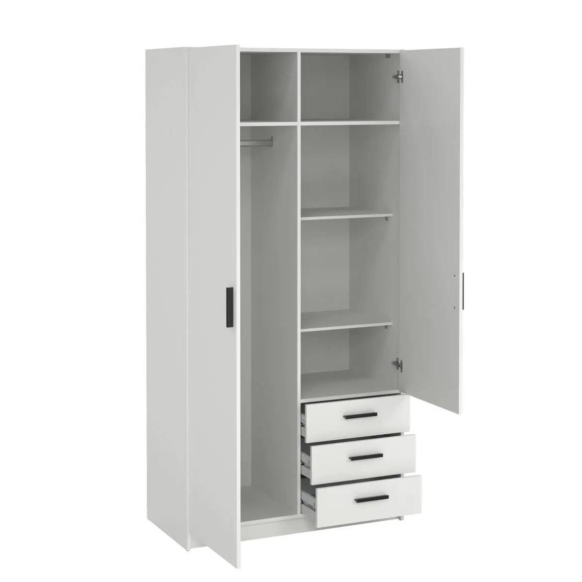Guardaroba salvaspazio bianco e cemento 150x200h cm - Opi