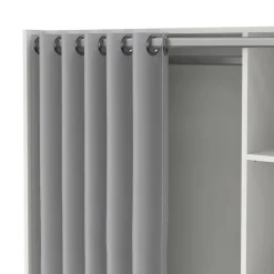 Guardaroba salvaspazio bianco e grigio 150x200h cm - Maurice