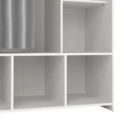 Guardaroba salvaspazio bianco e grigio 150x200h cm - Maurice