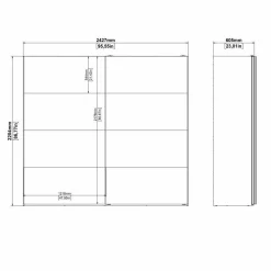 Guardaroba salvaspazio bianco e noce 80x200h cm - Acate