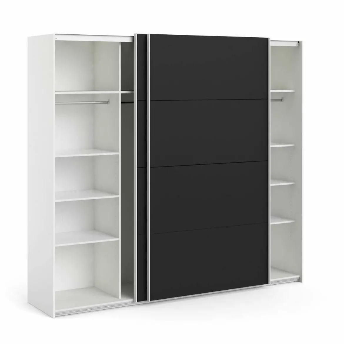 Guardaroba salvaspazio bianco e noce 80x200h cm - Acate