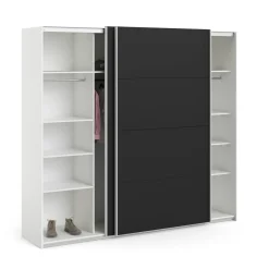 Guardaroba salvaspazio bianco e noce 80x200h cm - Acate