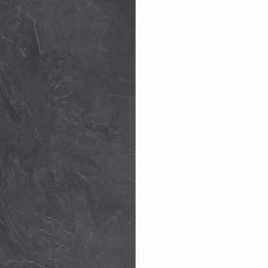 Isola cucina con piano lavoro ampio 160x90x90h cm bianca lucida e ardesia - Abern