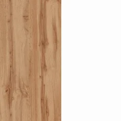 Isola cucina moderna per open space 160x90x90h cm bianca lucida e rovere - Abern