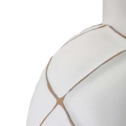 Lampada da Tavolo Bianco Beige Necessaria 1 Lampadina Attacco e27, Paralume - Baka