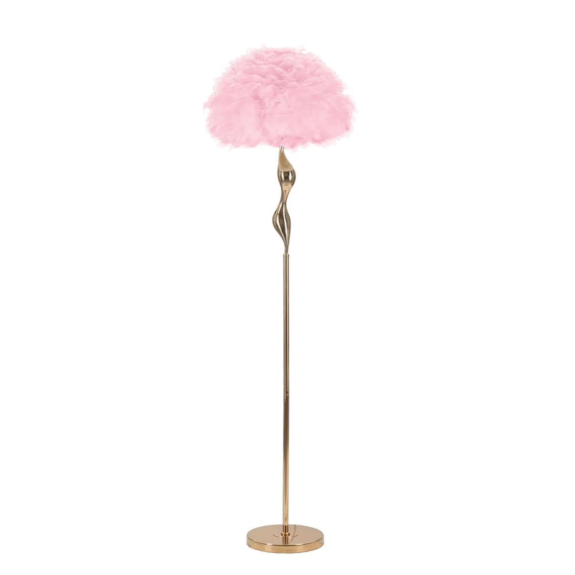 Lampada da Terra Rosa oro Necessaria 1 Lampadina Paralume, Attacco e27 - Abha
