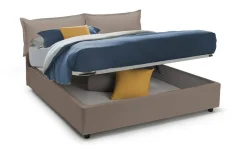 Letto alla francese con materasso tortora 155x215cm - Arry